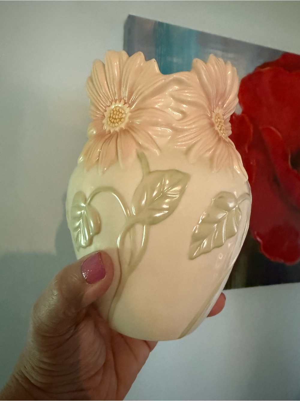 Collectible Handcrafted Lenox Gerbera Daisy 6" Vase - Floral Blossoms Collection